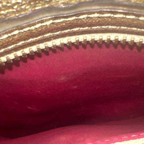 Coach Poppy Metallic Gold with Pink Lining - Picture 5 of 13